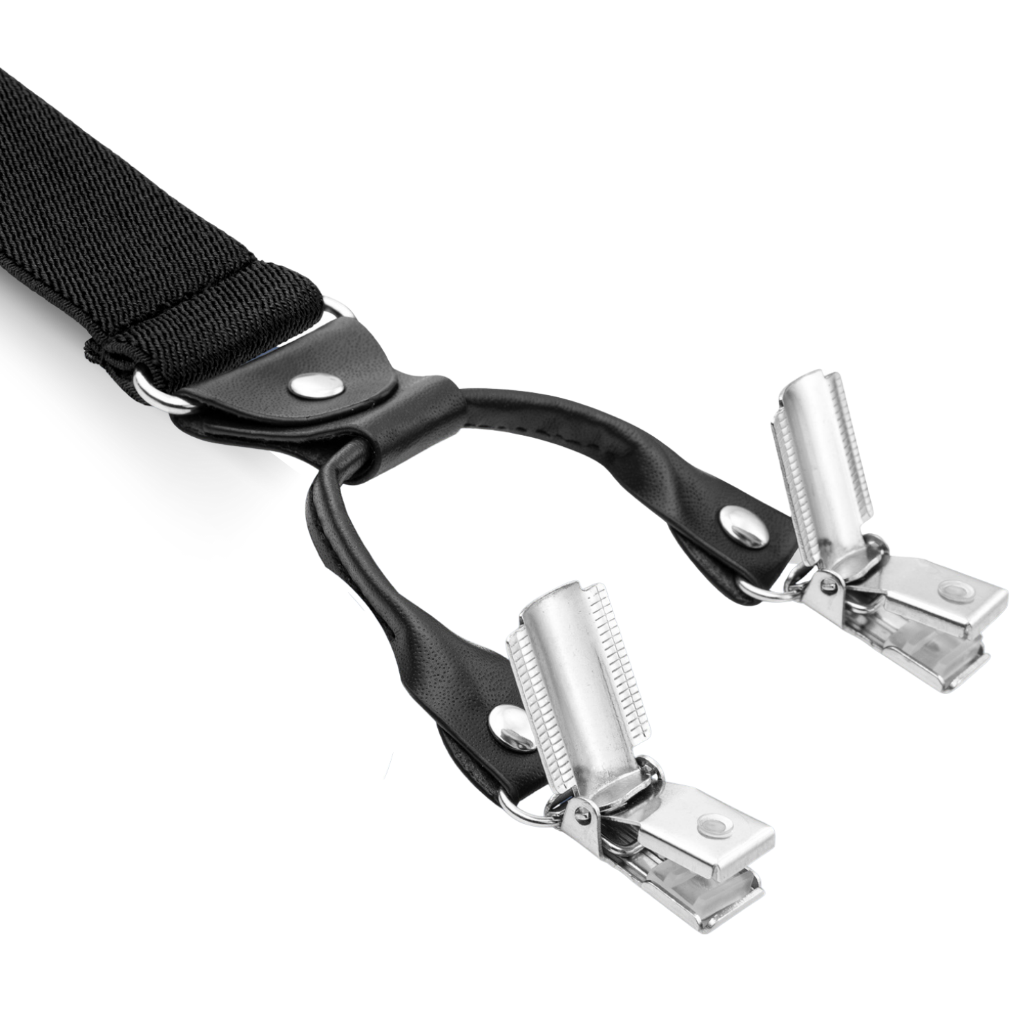 Hosenträger Set mit 6 Clips in Y-Form mit Fliege und Antstecktuch 006