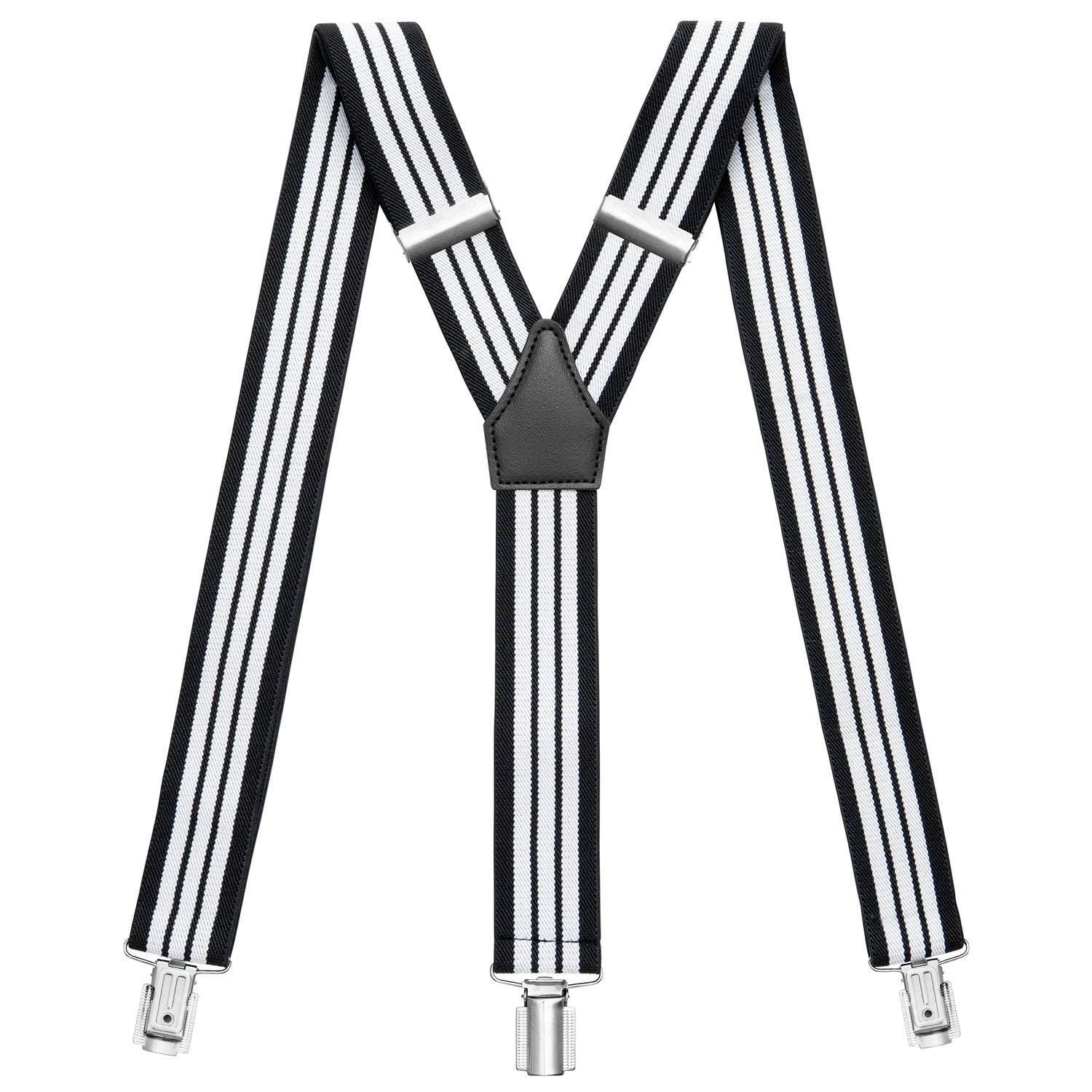 schwarz weiß streifen Hosenträger in Y-Form mit starken Clips