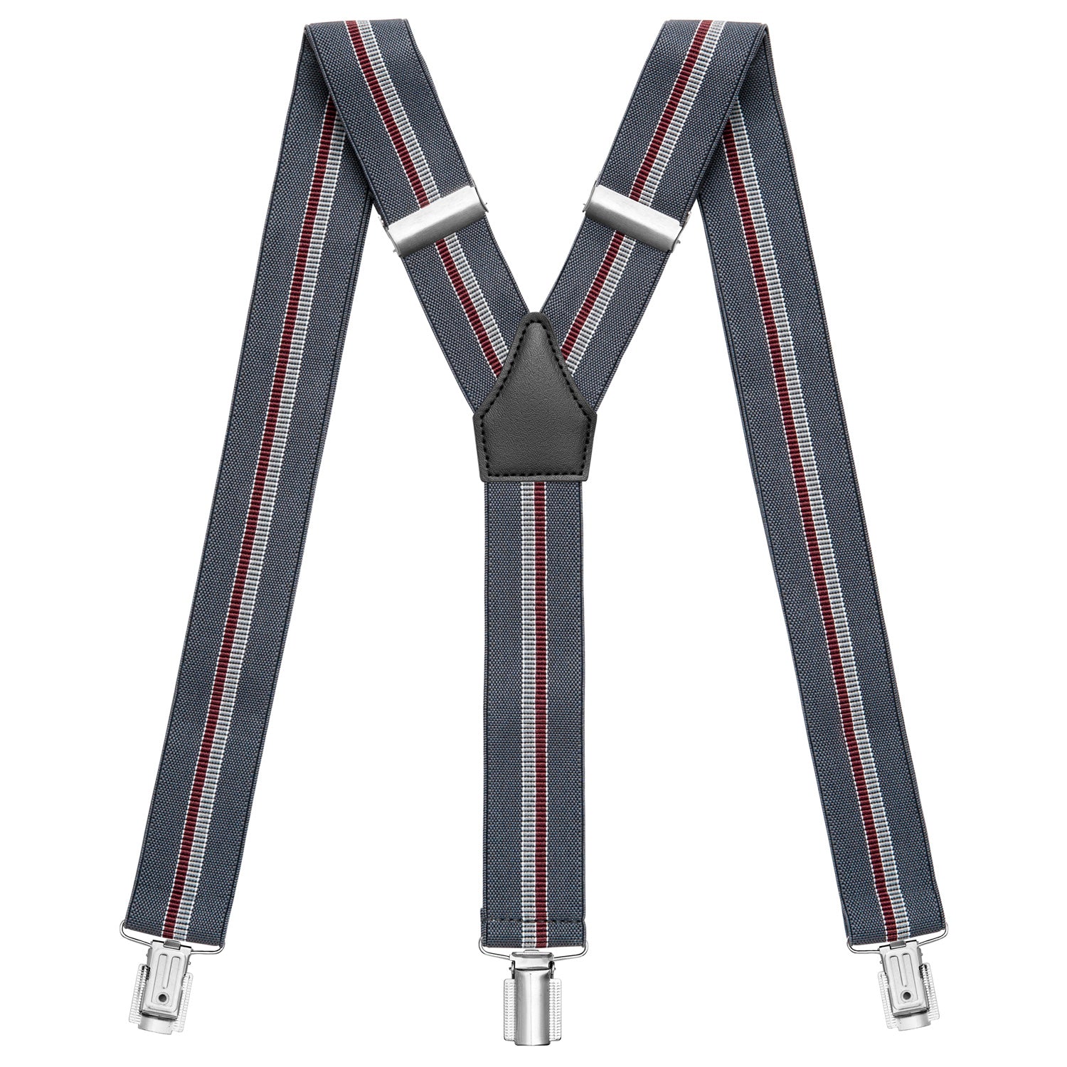 grau muster Hosenträger in Y-Form mit starken Clips