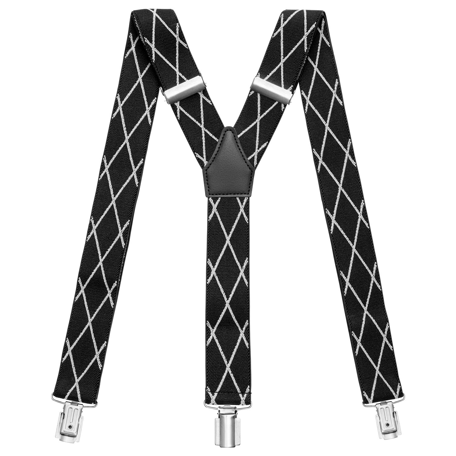 schwarz karomuster Hosenträger in Y-Form mit starken Clips