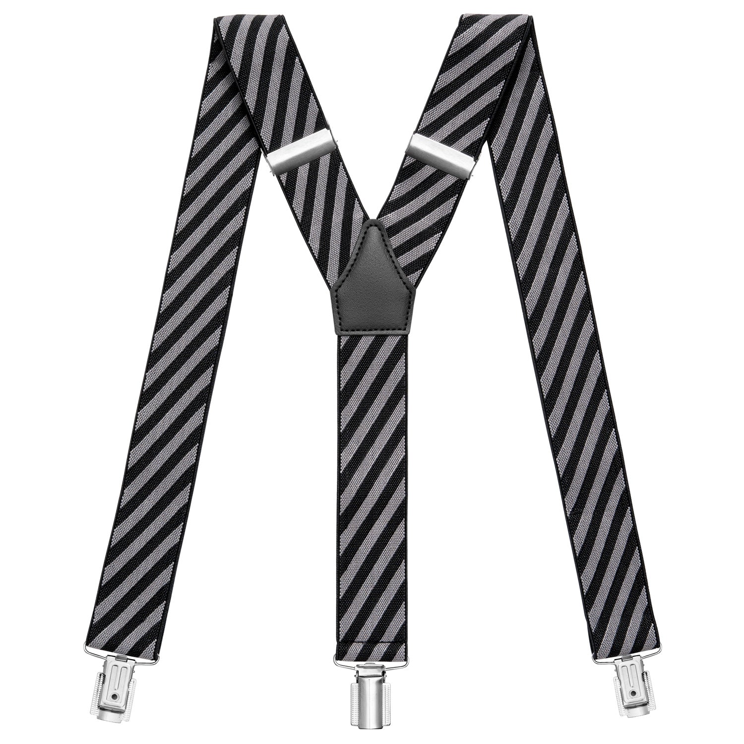 schwarz grau streifen Hosenträger in Y-Form mit starken Clips
