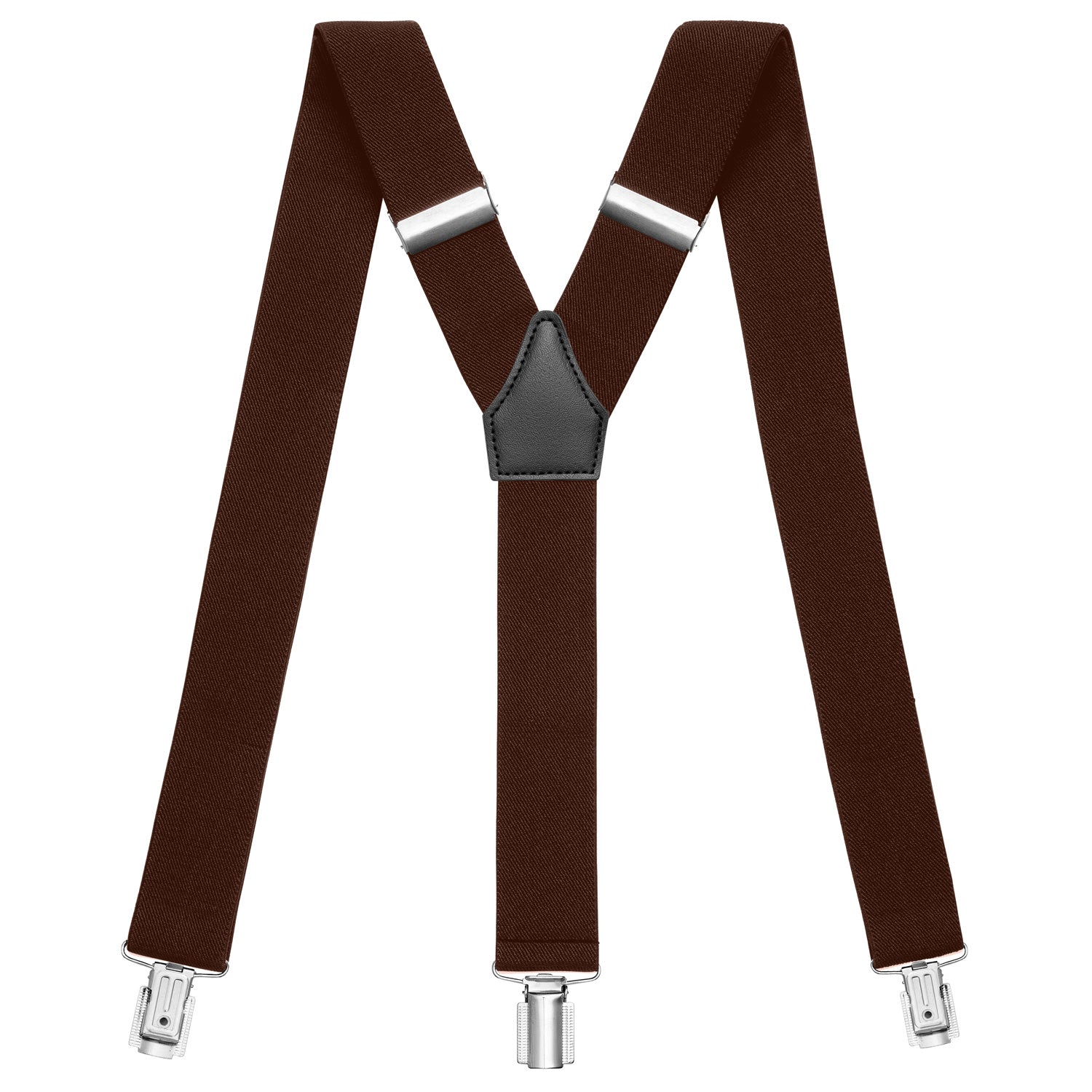 Braune Hosenträger in Y-Form mit starken Clips
