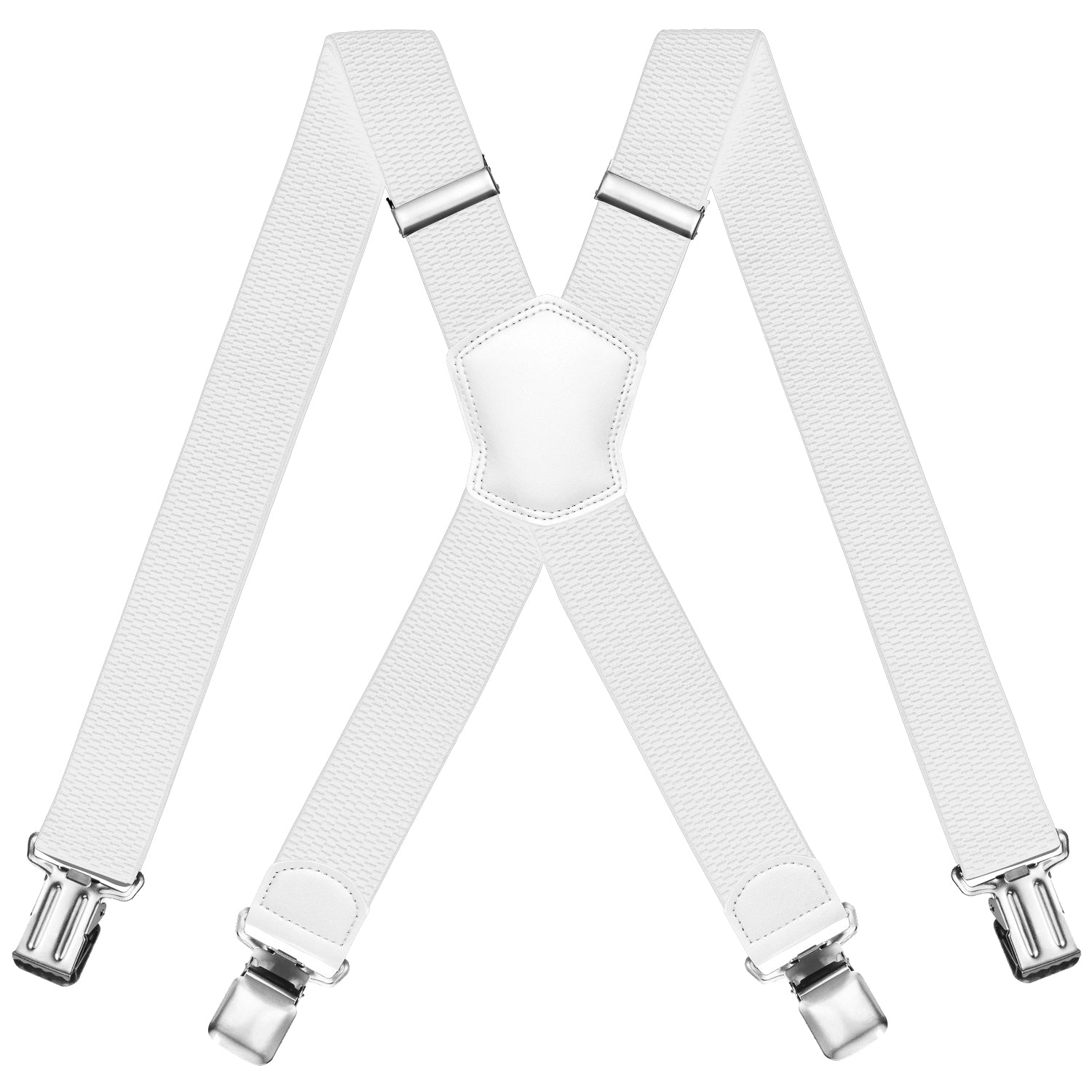 weiß Hosenträger in X-Form mit stabilen Clips