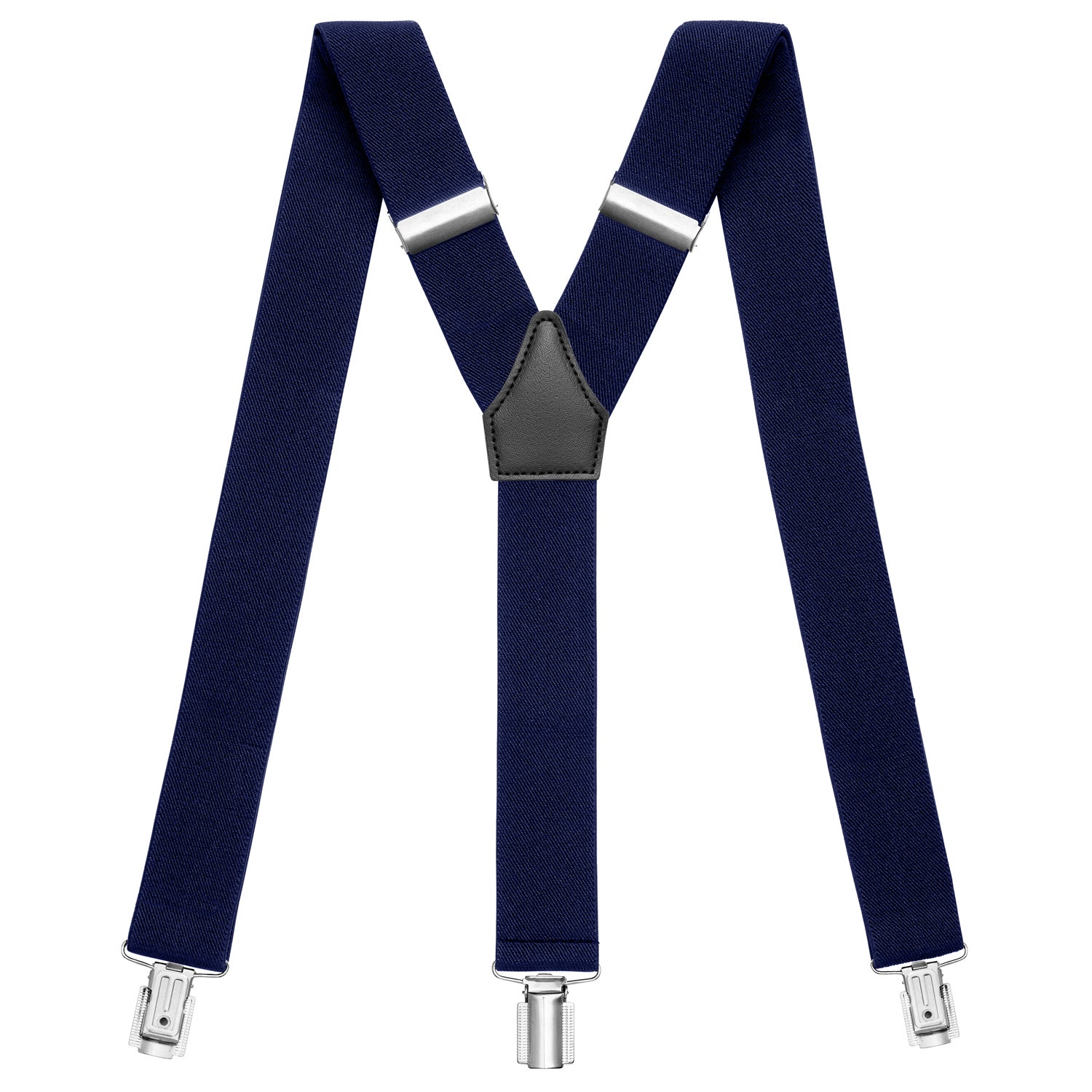 Dunkelblauer Hosenträger in Y-Form mit starken Clips