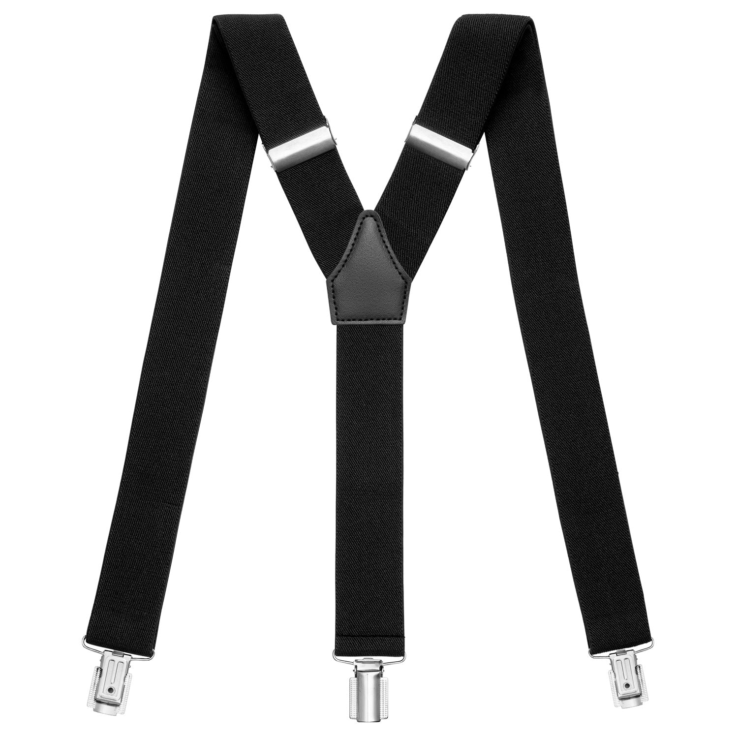 Schwarzer Hosenträger in Y-Form mit starken Clips